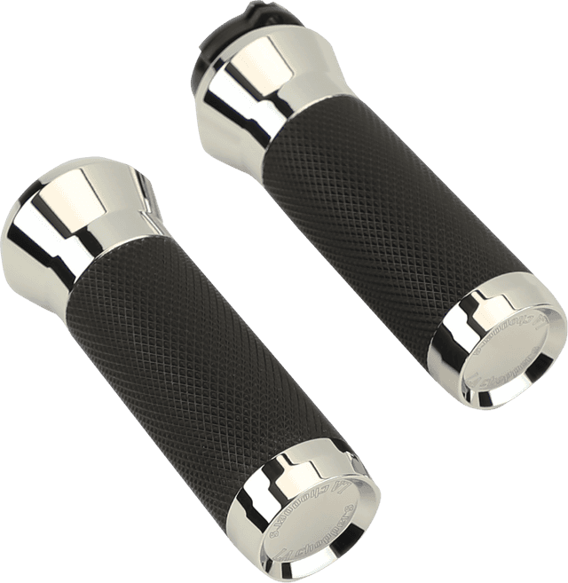 LA CHOPPERS 0630-2782 Grips - Cable - Chrome — image 1 of 2