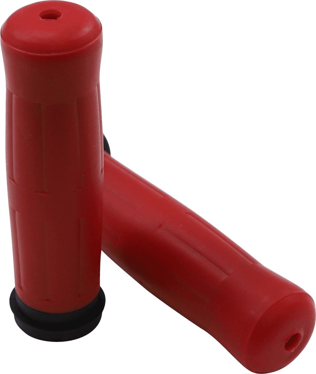 AVON GRIPS 0630-2798 Old School Rubber Grips - Throttle-By-Wire - Red