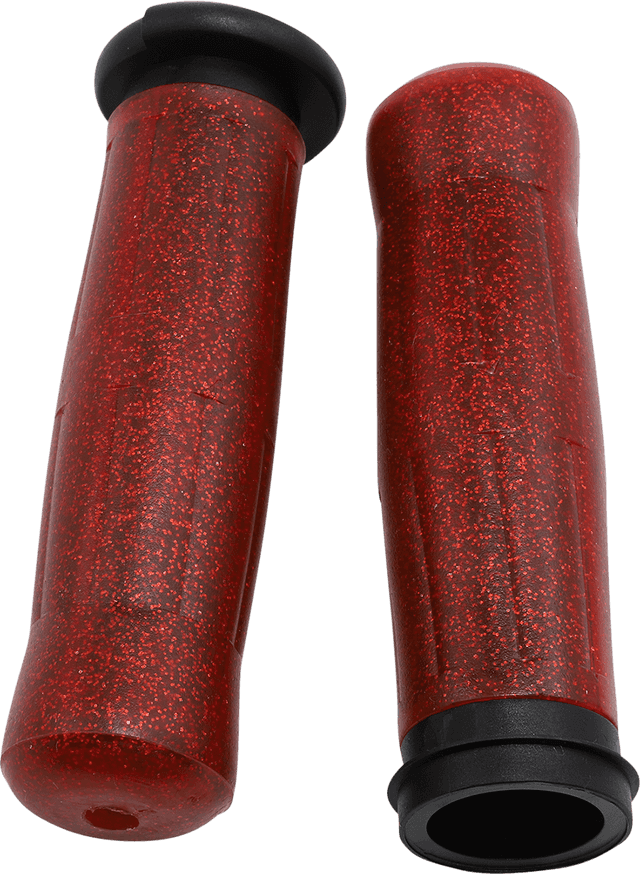 AVON GRIPS 0630-2801 Old School Rubber Grips - Throttle-By-Wire - Sparkling Red — image 2 of 2