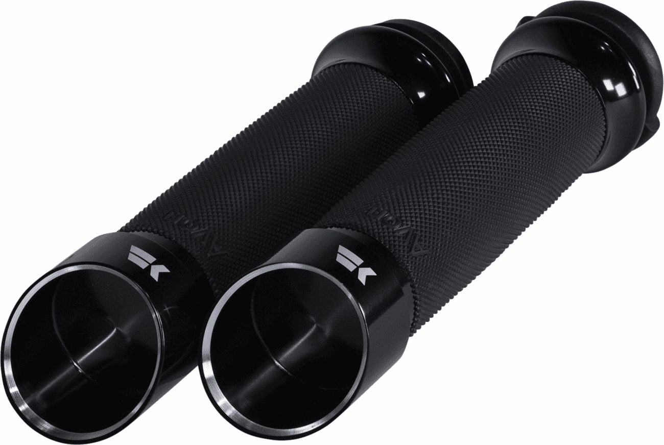 KHROME WERKS 0630-2835 Edge Grips - Custom Contour - TBW - Black