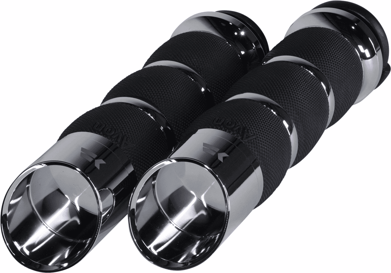KHROME WERKS 0630-2838 Edge Grips - Air Cushion - TBW - Chrome
