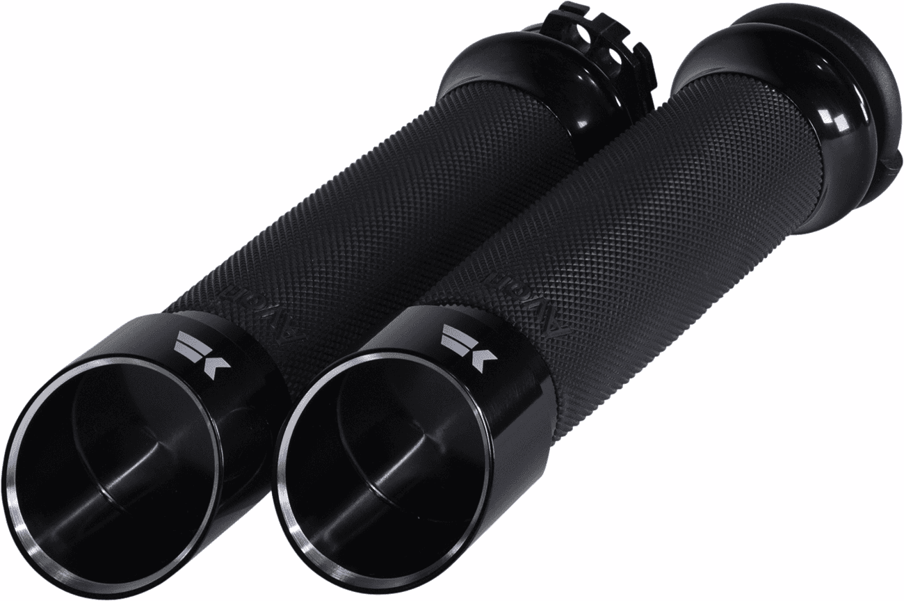 KHROME WERKS 0630-2843 Edge Grips - Custom Contour - Cable - Black