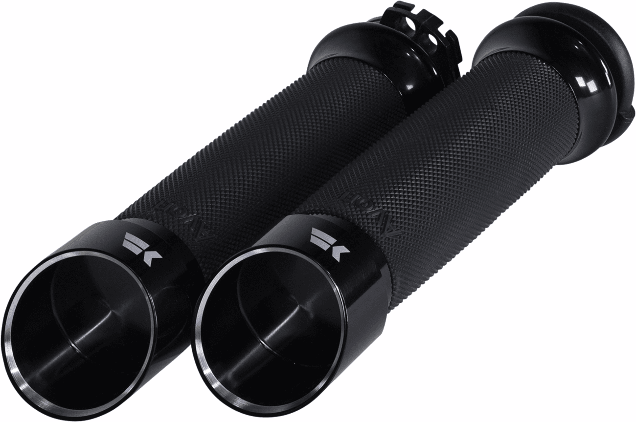 KHROME WERKS 0630-2843 Edge Grips - Custom Contour - Cable - Black