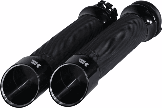 KHROME WERKS 0630-2843 Edge Grips - Custom Contour - Cable - Black