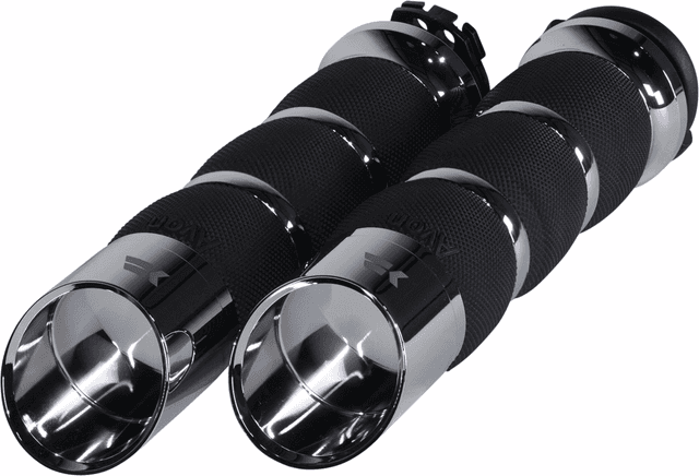 KHROME WERKS 0630-2846 Edge Grips - Air Cushion - Cable - Chrome