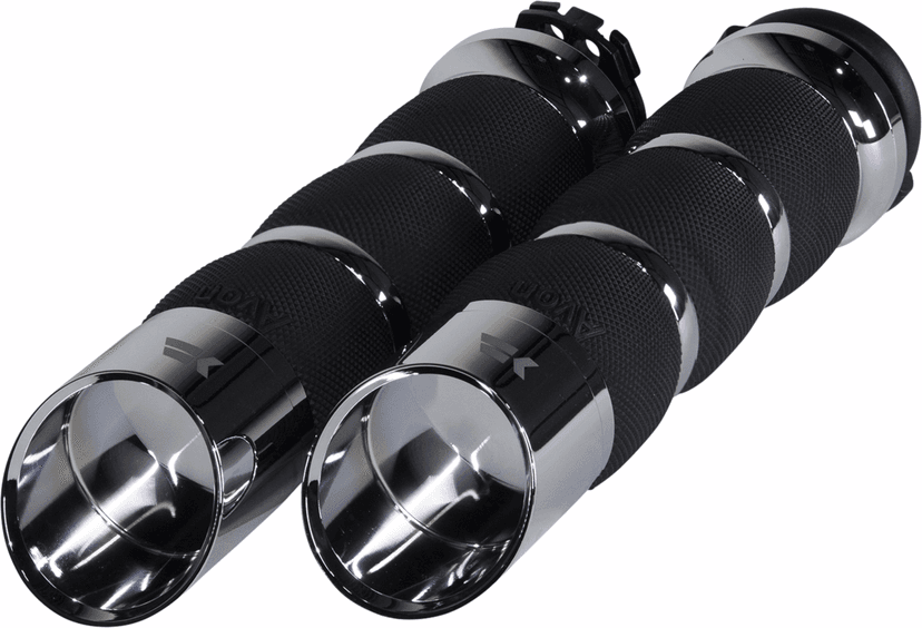 KHROME WERKS 0630-2846 Edge Grips - Air Cushion - Cable - Chrome