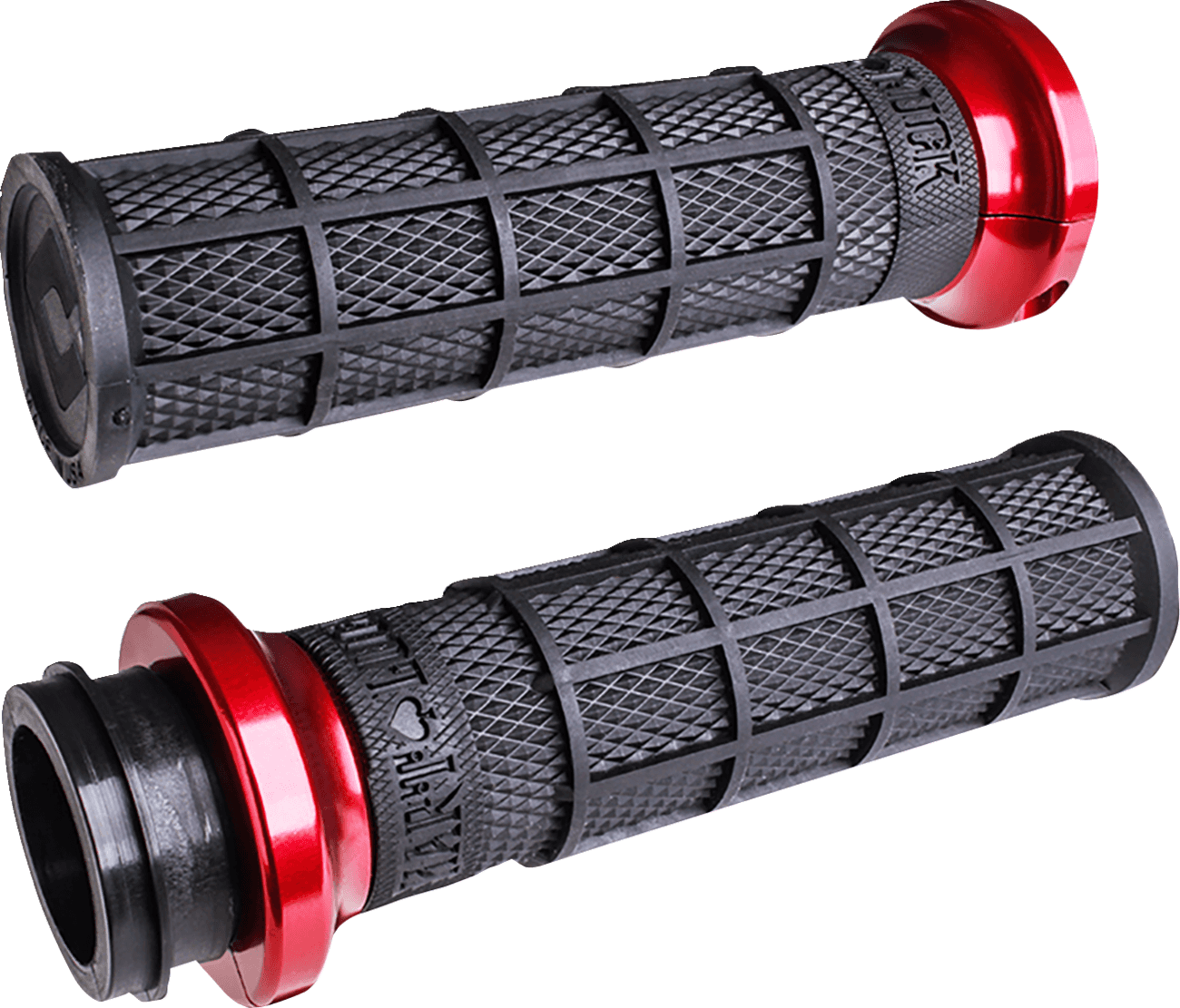 ODI 0630-2862 Hart-Luck Signature V-Twin Lock-On™ Grips - Cable - Black/Red