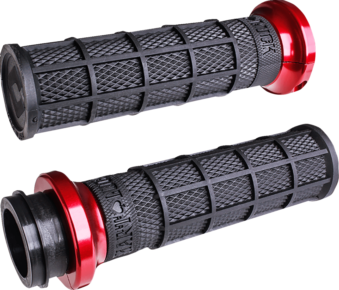 ODI 0630-2862 Hart-Luck Signature V-Twin Lock-On™ Grips - Cable - Black/Red