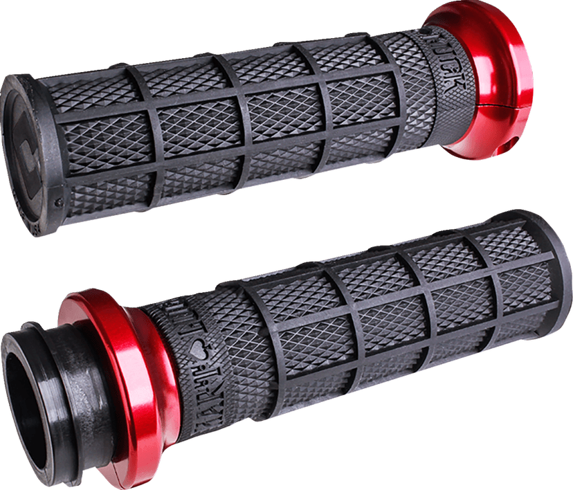 ODI 0630-2862 Hart-Luck Signature V-Twin Lock-On™ Grips - Cable - Black/Red