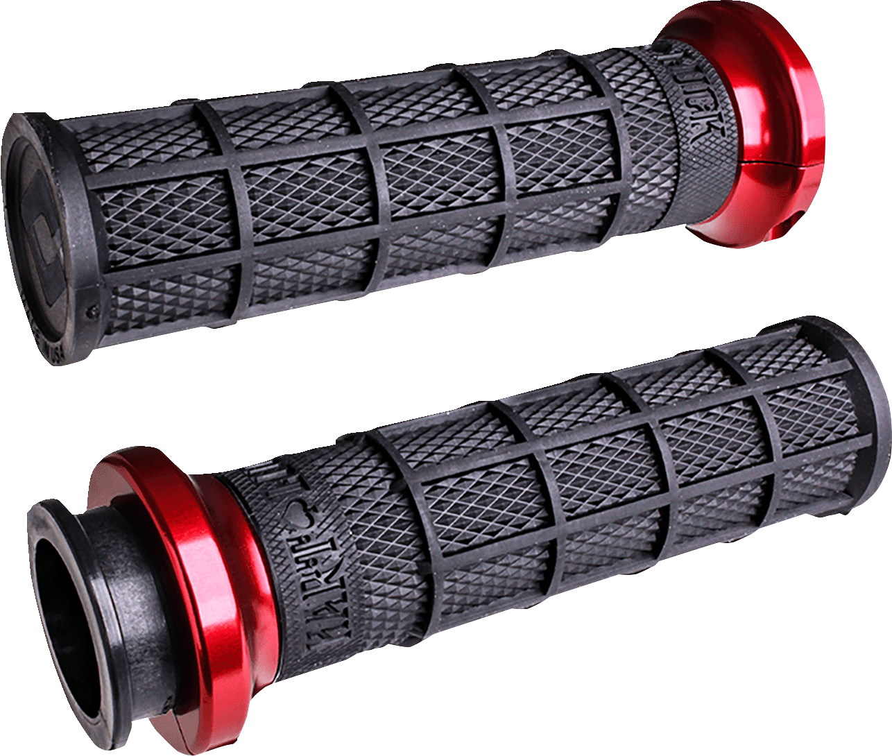ODI 0630-2866 Hart-Luck Signature V-Twin Lock-On™ Grips for Indian - Black/Red