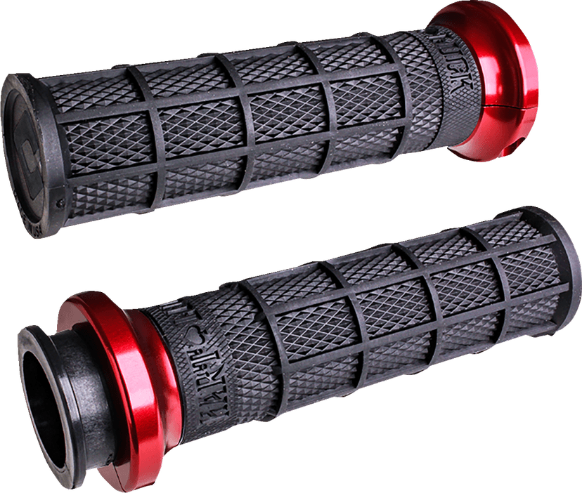 ODI 0630-2866 Hart-Luck Signature V-Twin Lock-On™ Grips for Indian - Black/Red