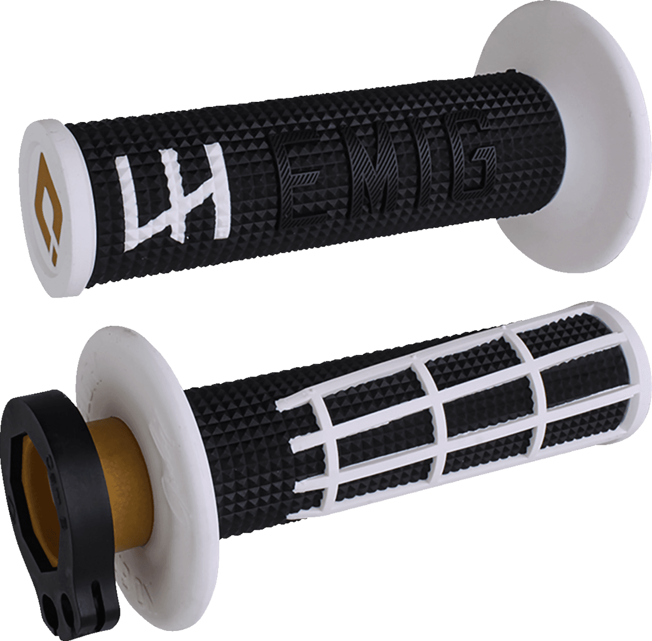 ODI 0630-3028 EMIG 2.0 Lock-On Grips - Black/White