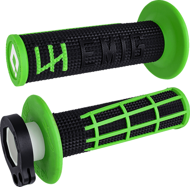 ODI 0630-3031 EMIG 2.0 Lock-On Grips - Black/Green