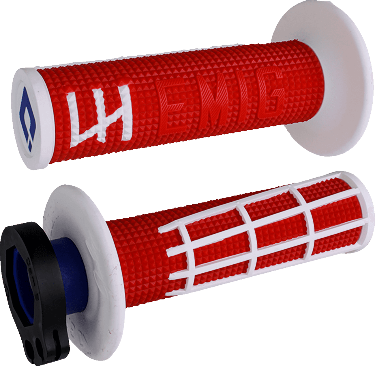 ODI 0630-3033 EMIG 2.0 Lock-On Grips - Red/White