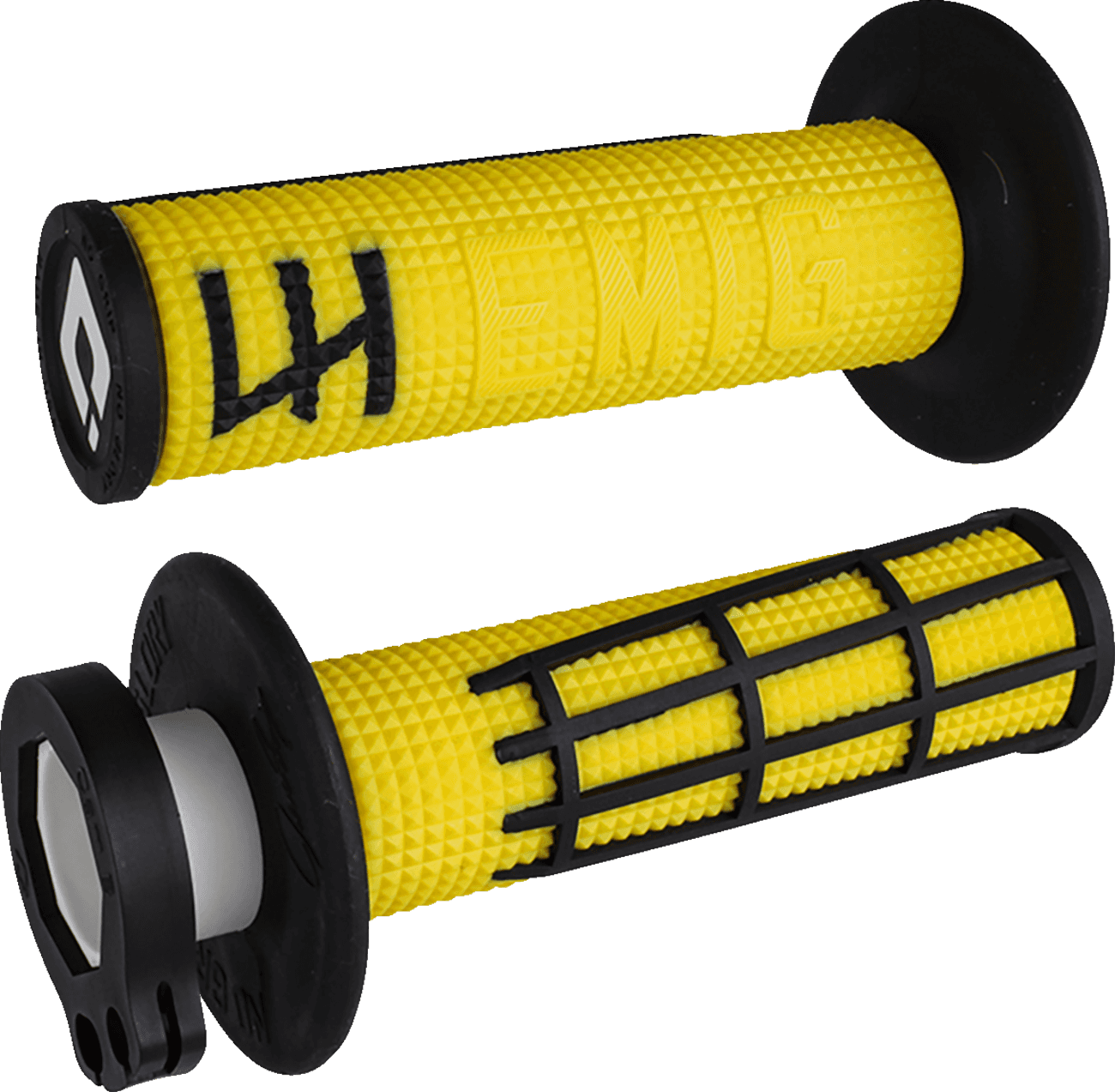 ODI 0630-3035 EMIG 2.0 Lock-On Grips - Yellow/Black