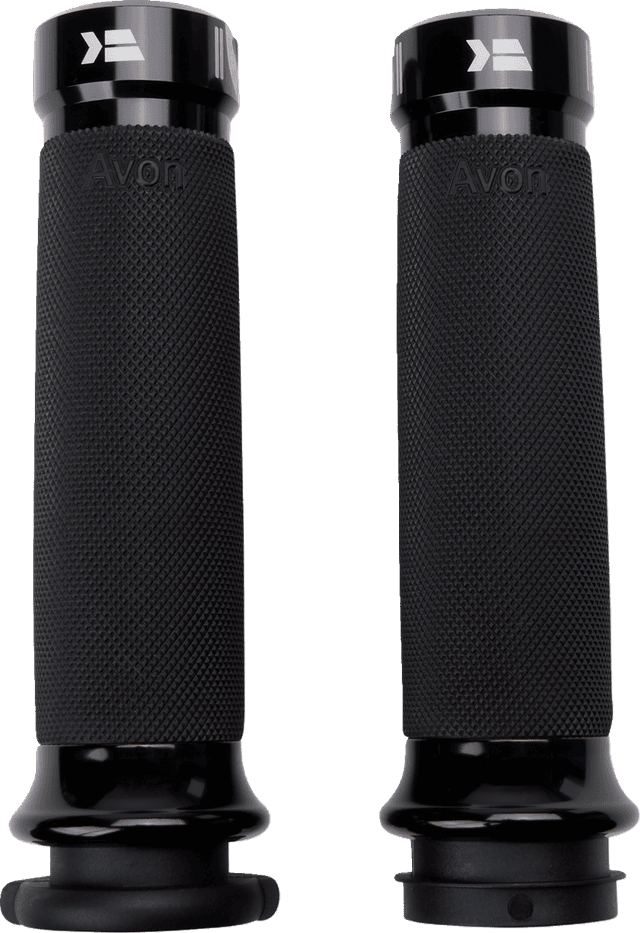 KHROME WERKS 0630-3075 Klassic Grips - Custom Contour - TBW - Black — image 2 of 2