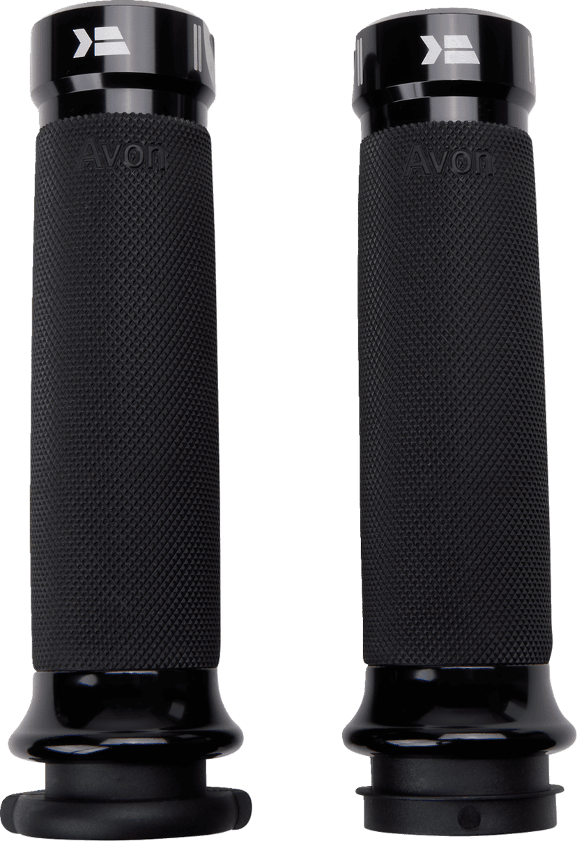 KHROME WERKS 0630-3075 Klassic Grips - Custom Contour - TBW - Black — image 2 of 2