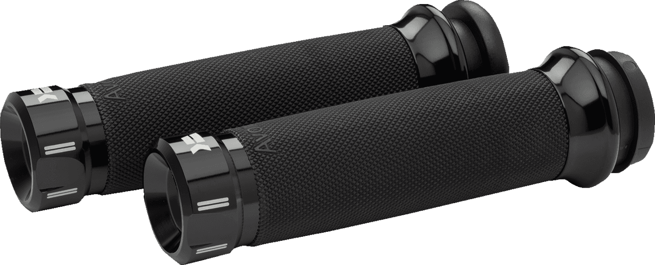 KHROME WERKS 0630-3079 Klassic Grips - Custom Contour - Cable - Black