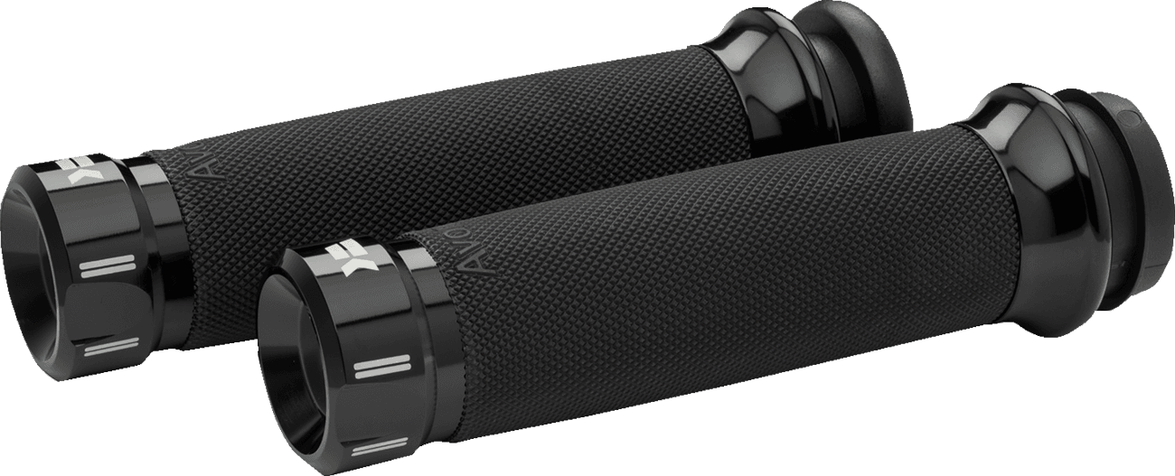KHROME WERKS 0630-3079 Klassic Grips - Custom Contour - Cable - Black