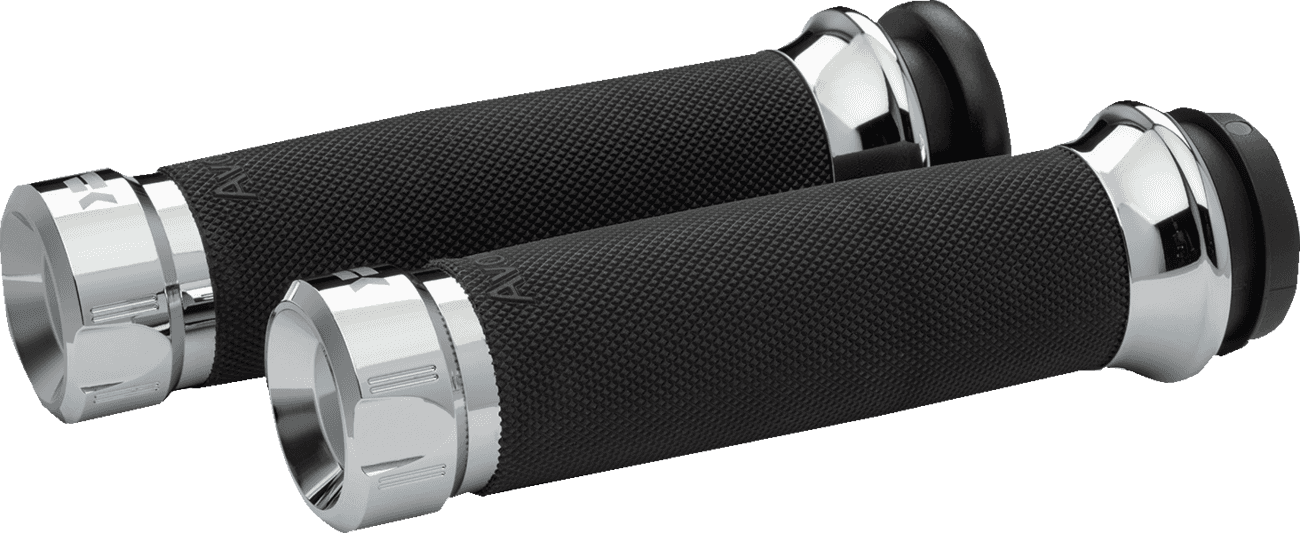 KHROME WERKS 0630-3080 Klassic Grips - Custom Contour - Cable - Chrome