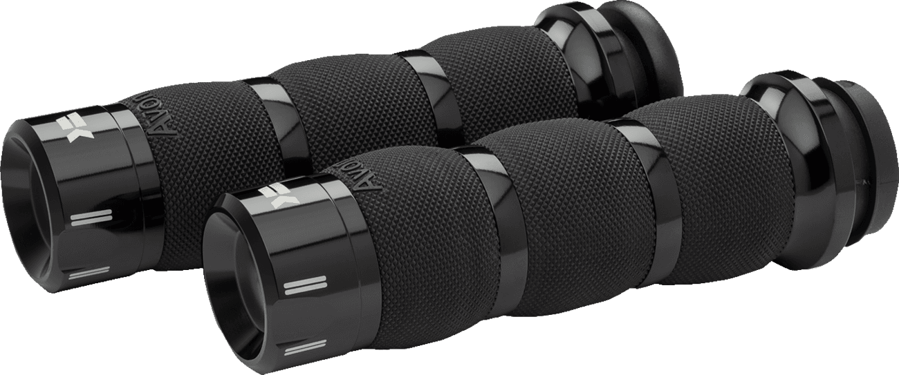 KHROME WERKS 0630-3081 Klassic Grips - Air Cushion - Cable - Black