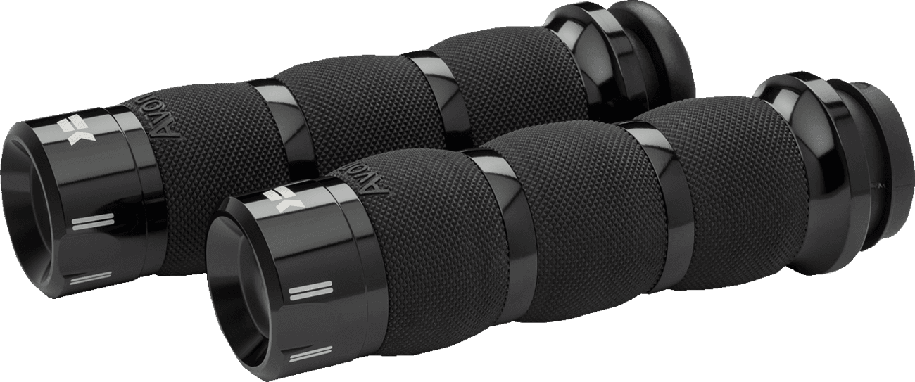 KHROME WERKS 0630-3081 Klassic Grips - Air Cushion - Cable - Black