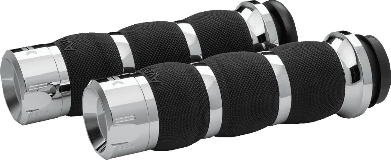 KHROME WERKS 0630-3082 Klassic Grips - Air Cushion - Cable - Chrome