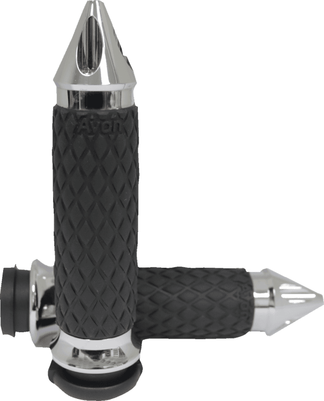 AVON GRIPS 0630-3108 Diamond Contour Grips - Spike - Chrome