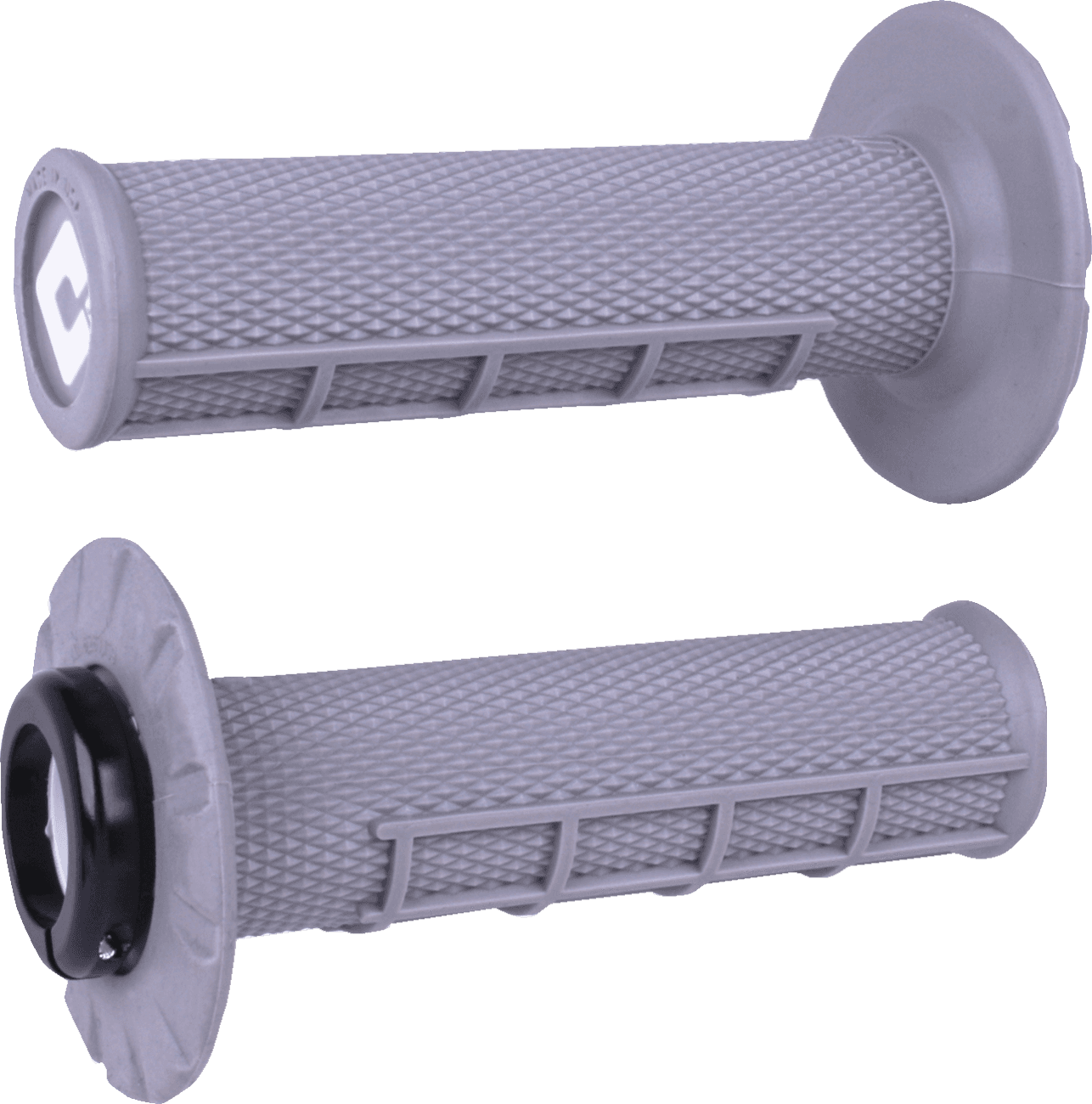 ODI 0630-3288 Half Waffle v2.1 Lock-On Grips - ATV/MX - Soft Gray/Black