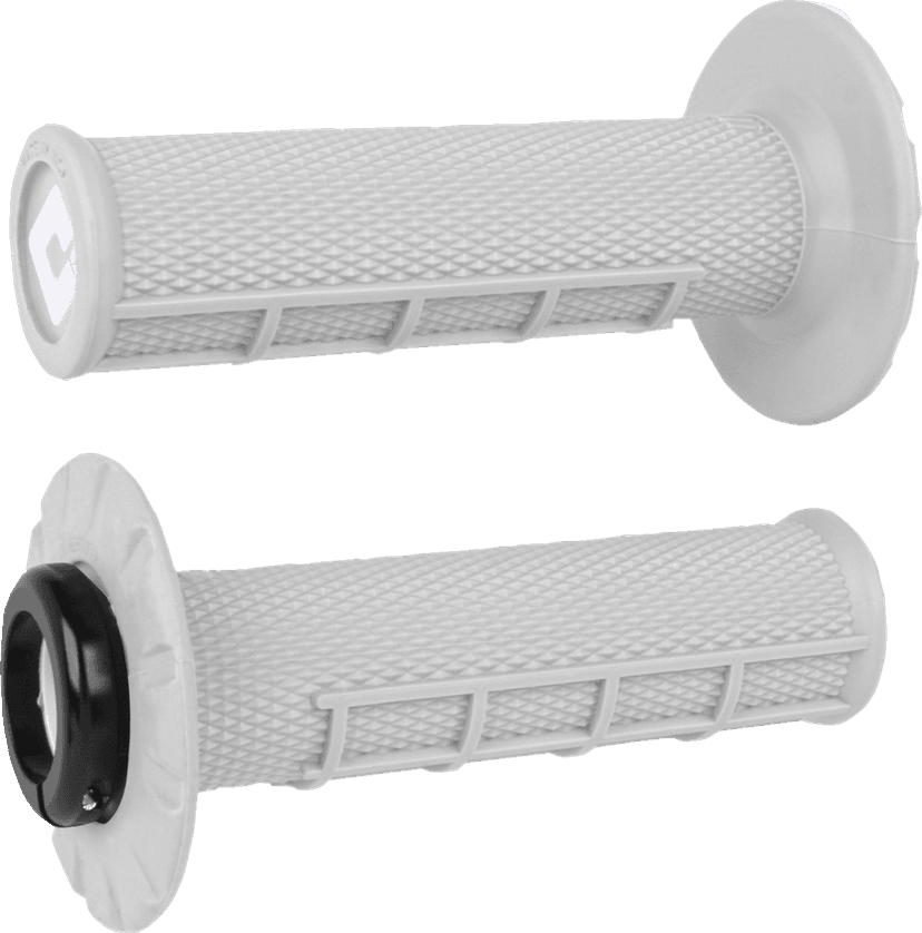 ODI 0630-3290 Half Waffle v2.1 Lock-On Grips - ATV/MX - Pro Soft/White