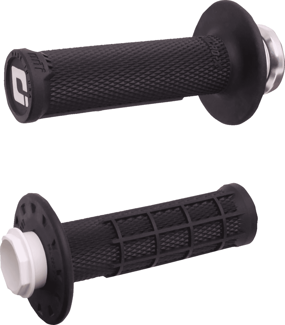 ODI 0630-3291 Micro-X Half-Waffle V2 Lock-On Grips - Black/Silver