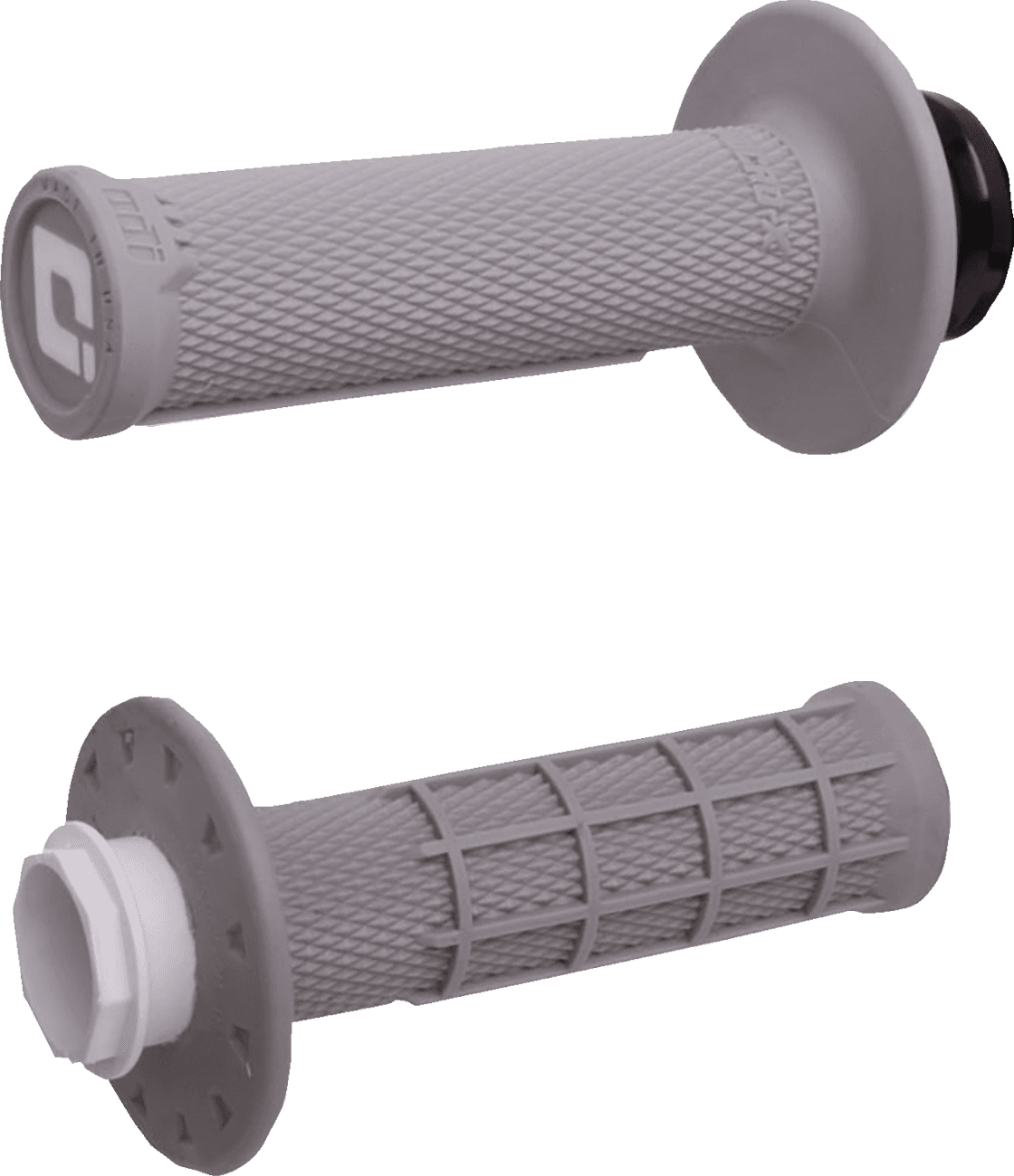 ODI 0630-3292 Micro-X Half-Waffle V2 Lock-On Grips - Gray/Silver