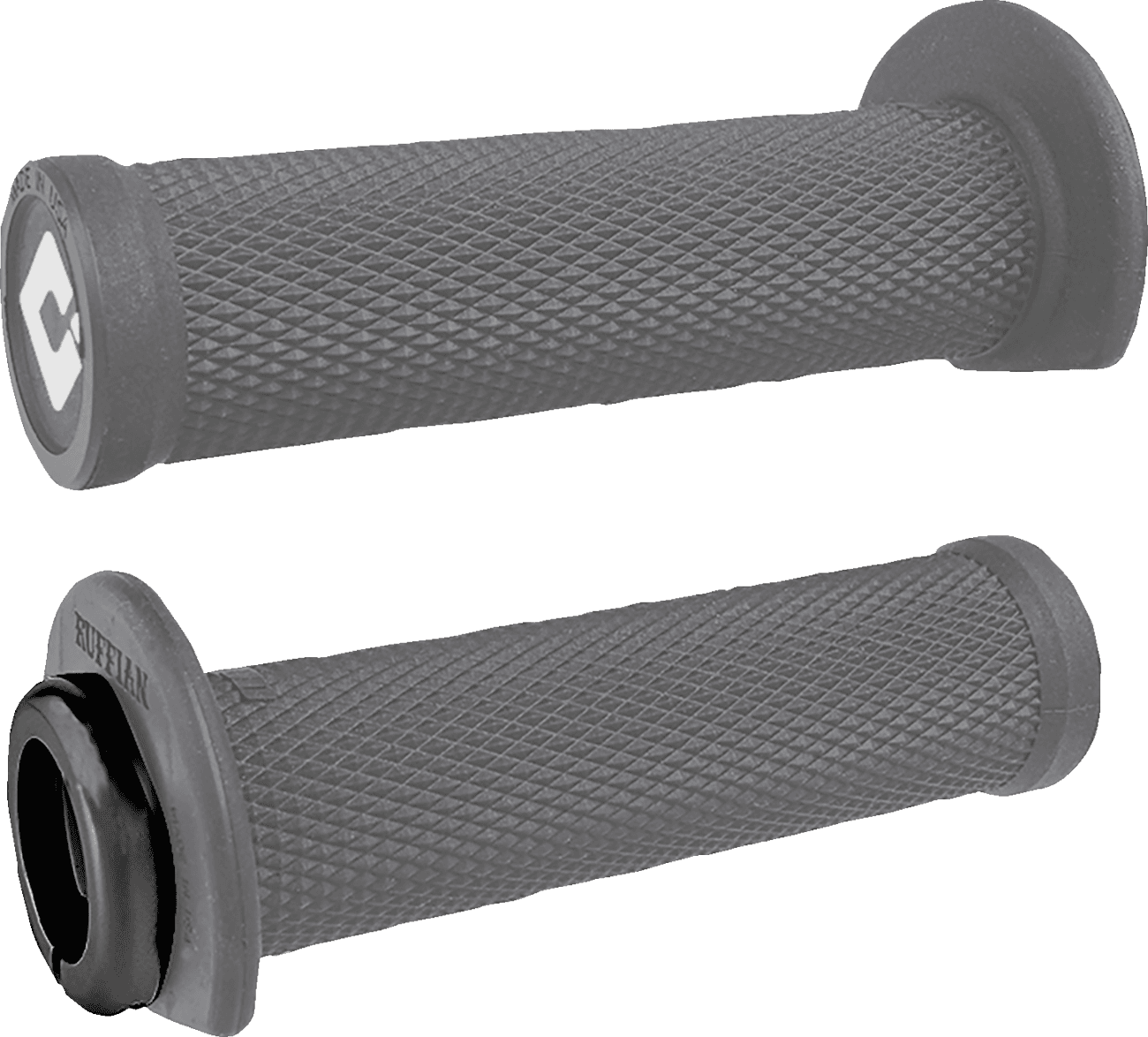 ODI 0630-3297 Ruffian 2.1 Lock-On Grips - ATV/PWC - Gray/Black