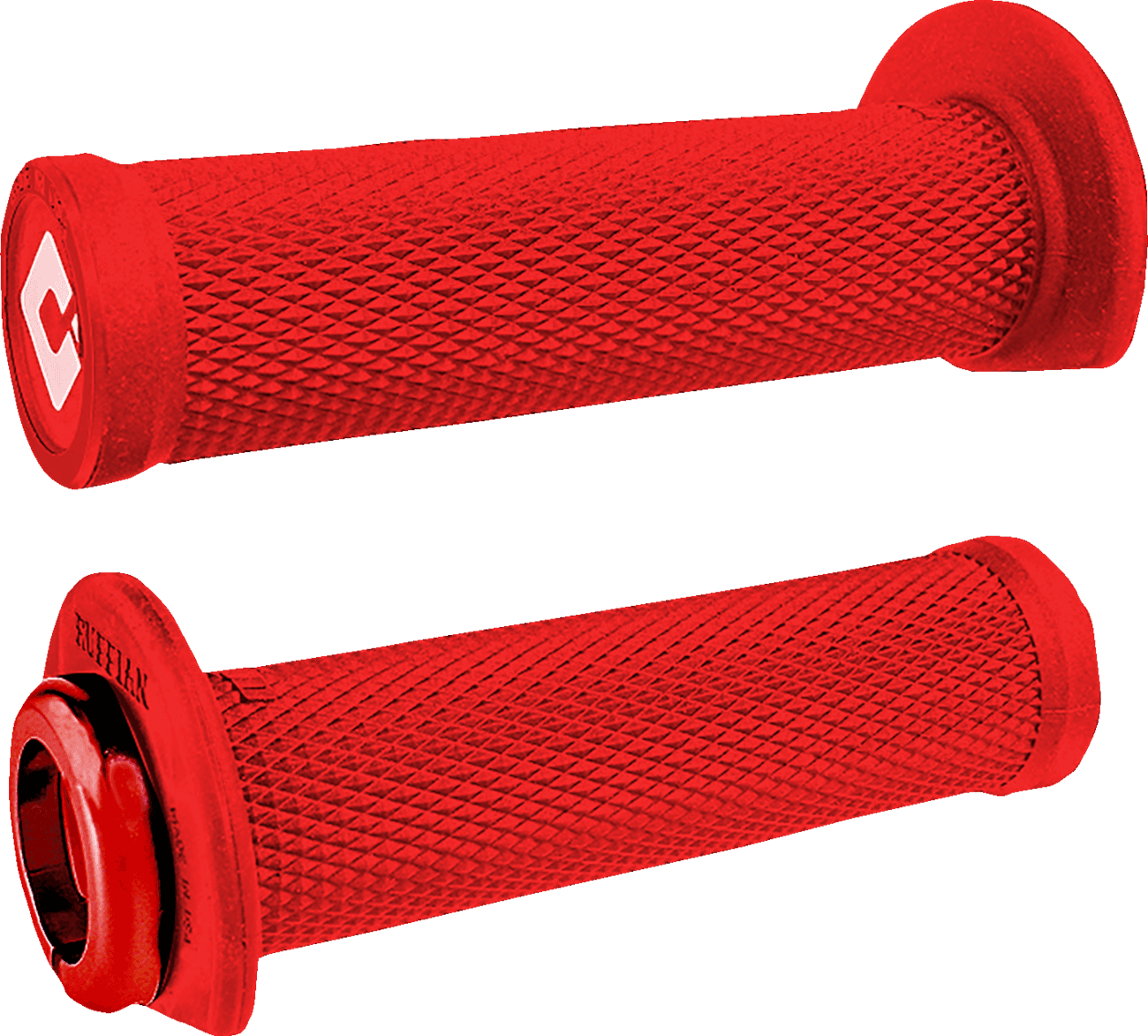ODI 0630-3299 Ruffian 2.1 Lock-On Grips - ATV/PWC - Bright Red/Red