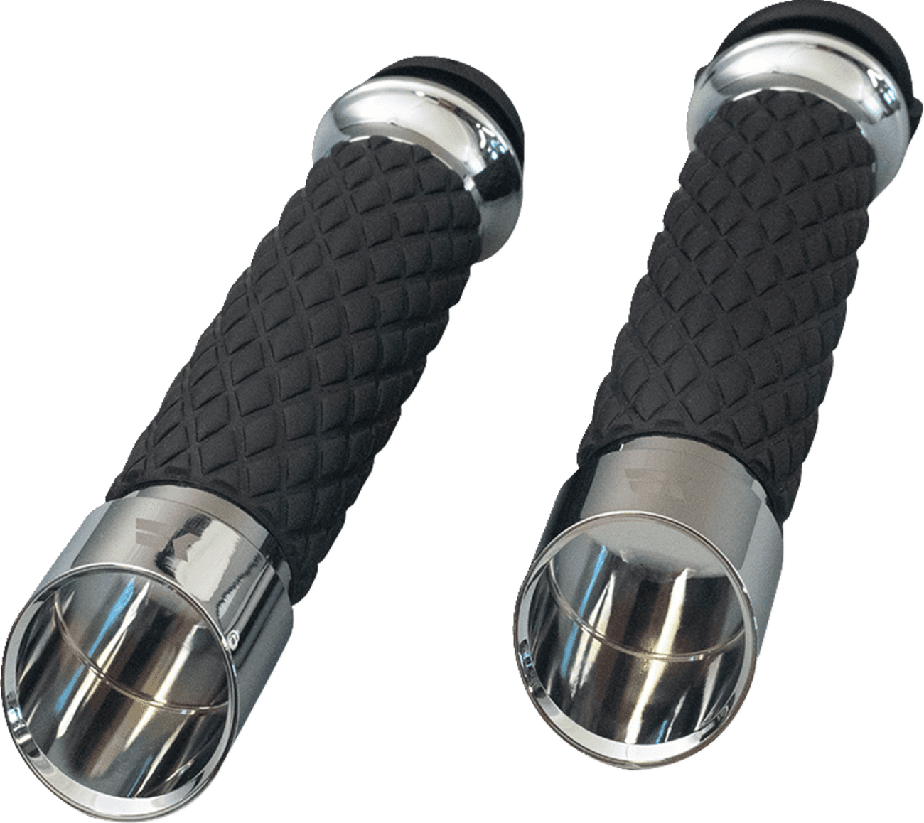 KHROME WERKS 0630-3308 Edge Grips - Custom Contour - Diamond - Chrome