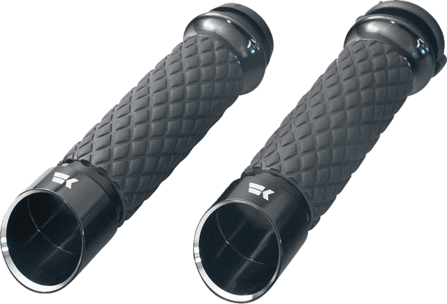 KHROME WERKS 0630-3309 Edge Grips - Custom Contour - Diamond - Black