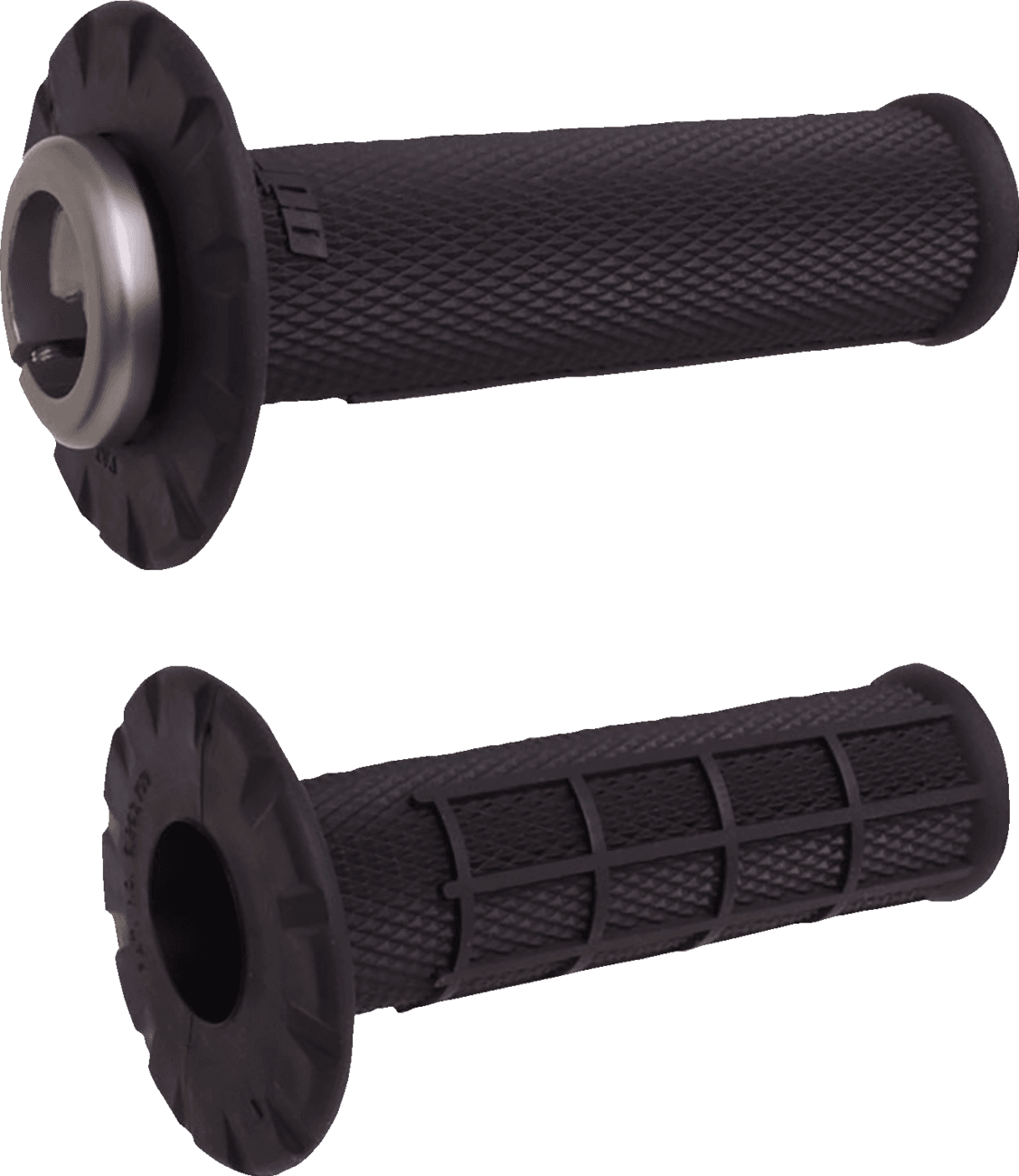 ODI 0630-3312 Universal Lock-On Half Waffle Grips - Black/Black