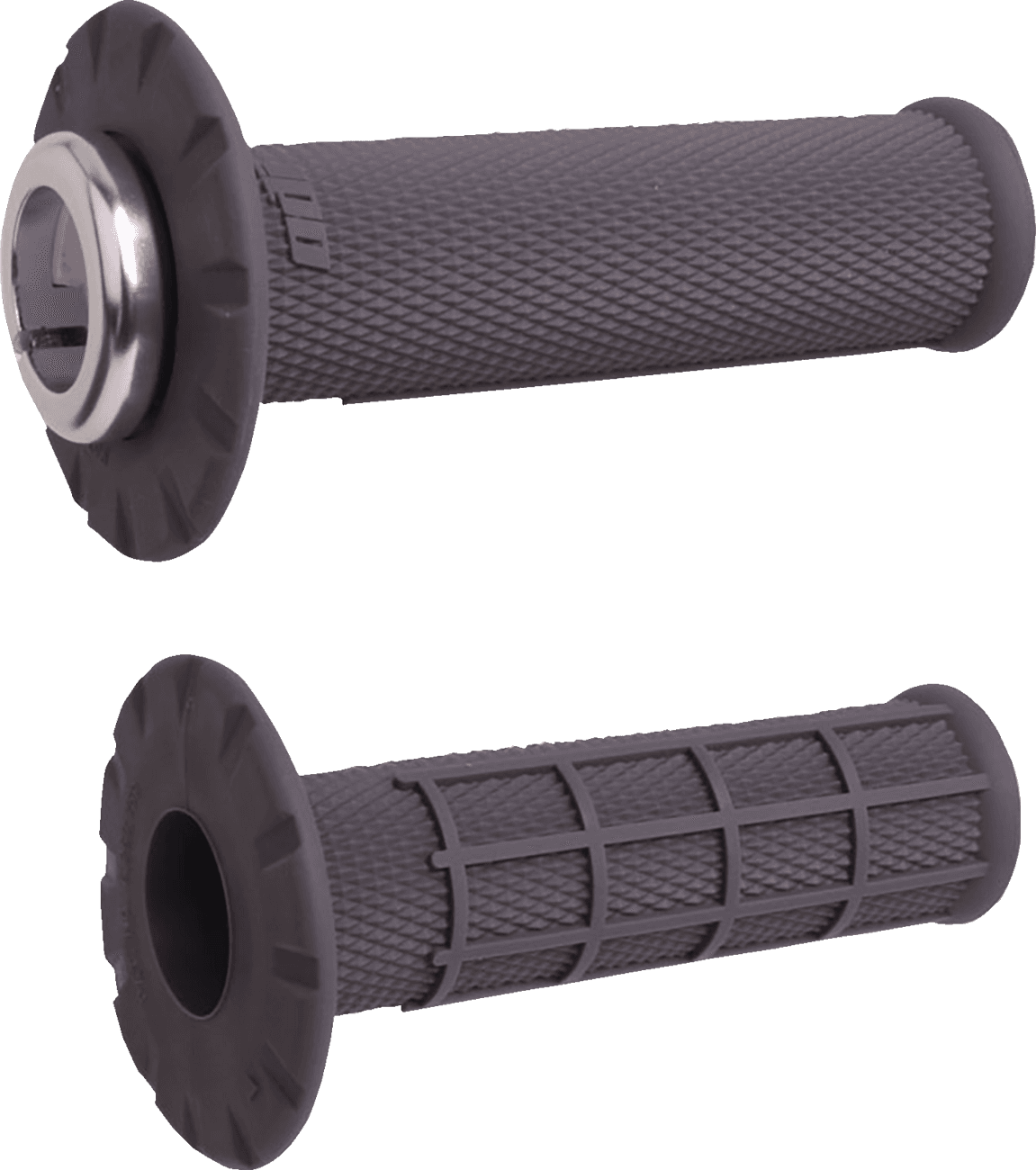 ODI 0630-3315 Universal Lock-On Half Waffle Grips - Graphite/Silver