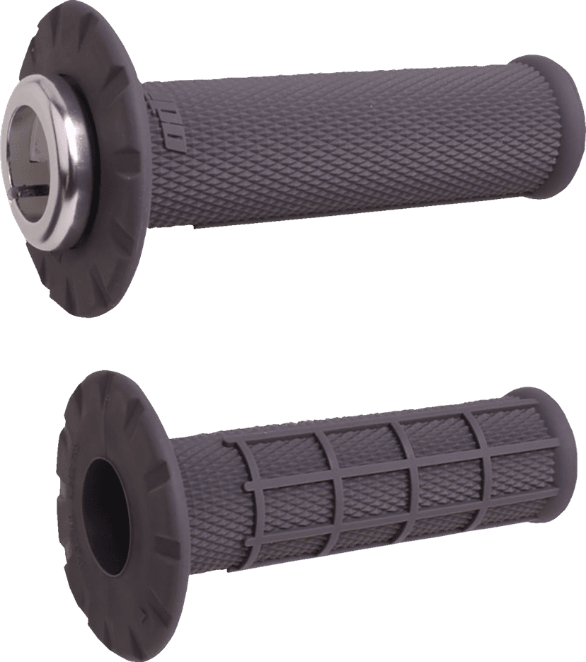 ODI 0630-3315 Universal Lock-On Half Waffle Grips - Graphite/Silver