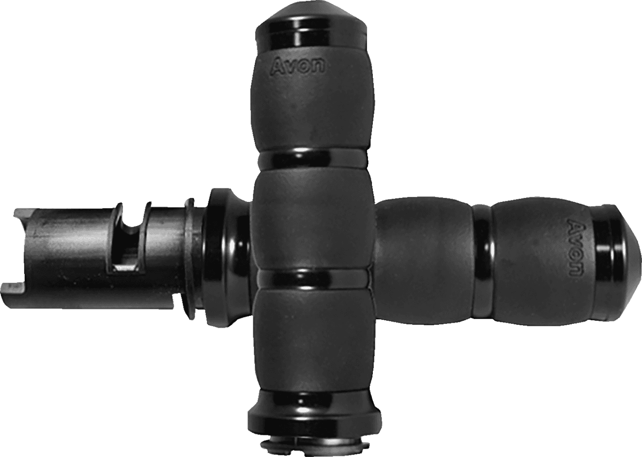 AVON GRIPS 0630-3324 3-Ring Velvet Air Grips - TBW - Black