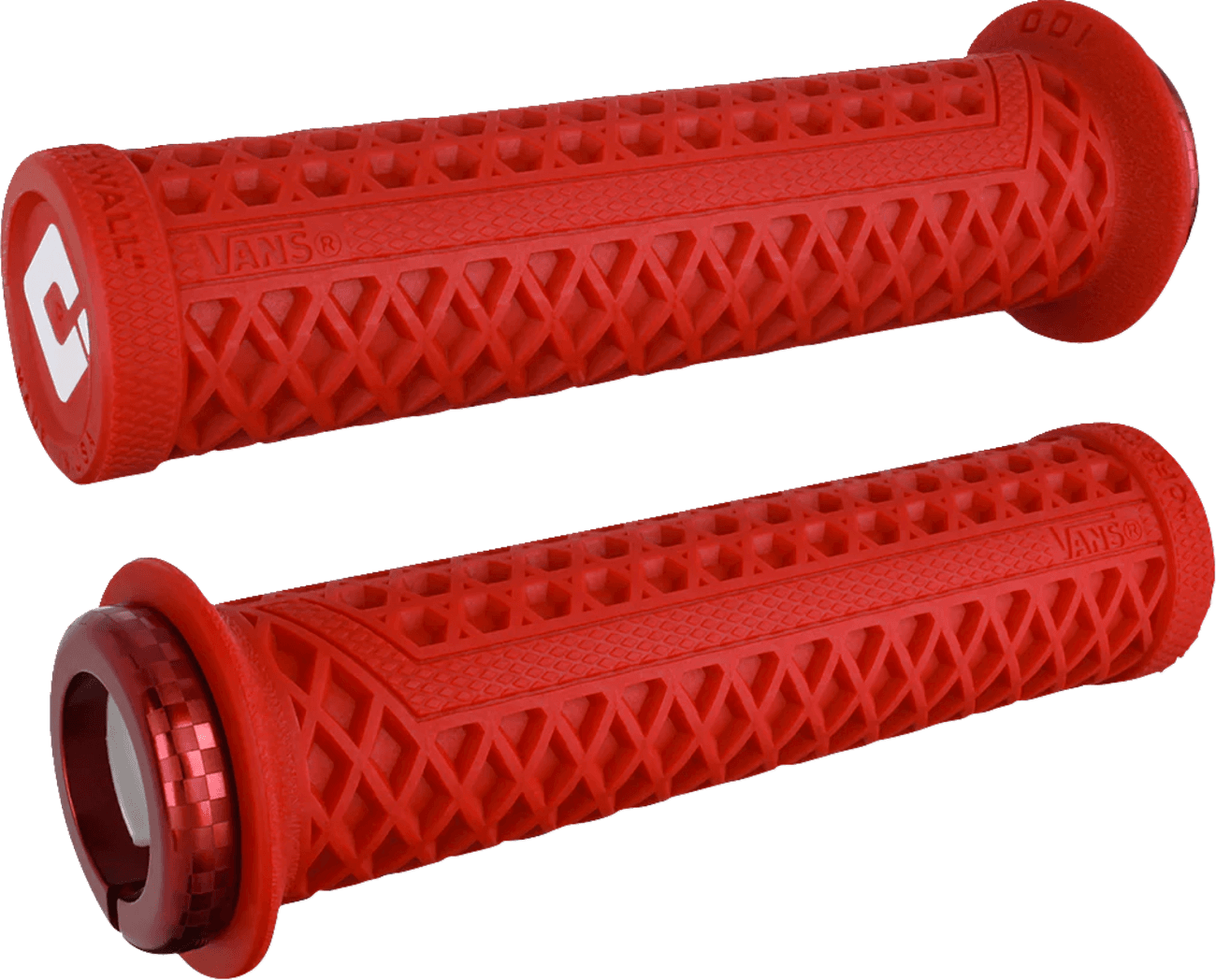 ODI 0630-3349 Vans v2.1 Lock-On Grips - ATV - Red/Red