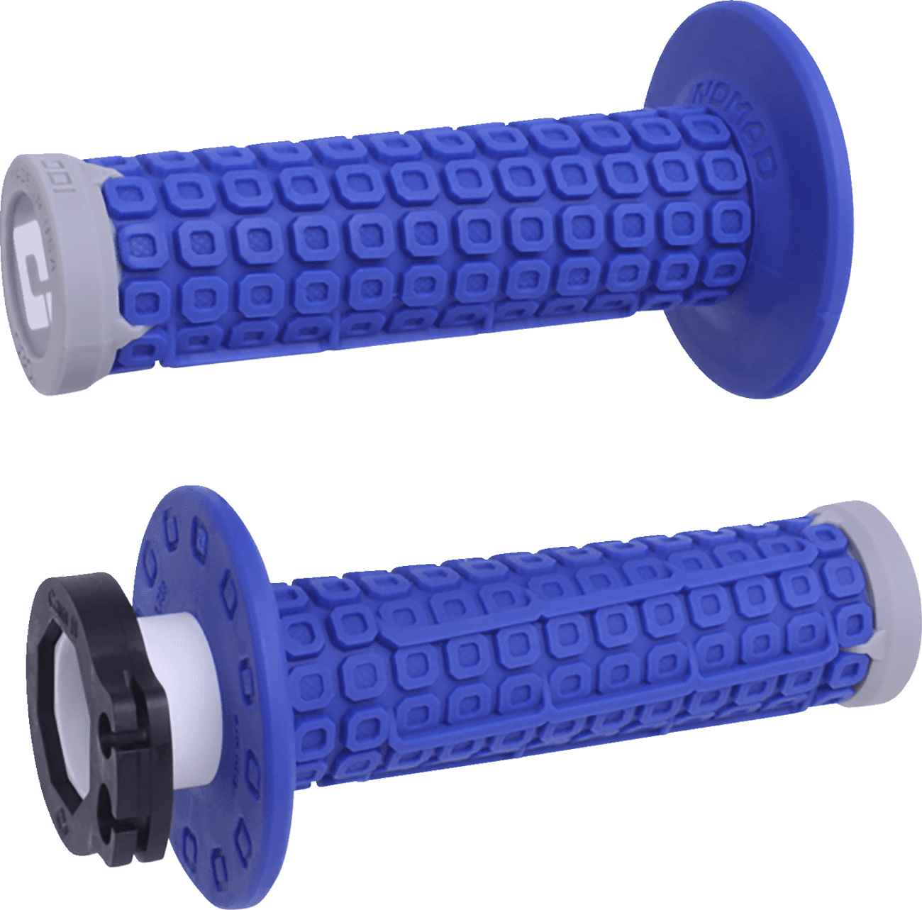 ODI 0630-3385 Nomad Lock-On Grips - Off-Road - Blue/Gray