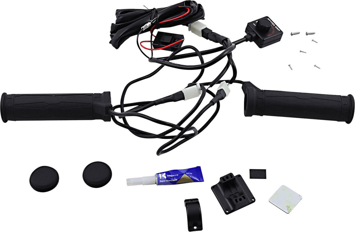 KOSO NORTH AMERICA 0631-0112 Heated Grip Kit with LED Indicator for Snow/ATV