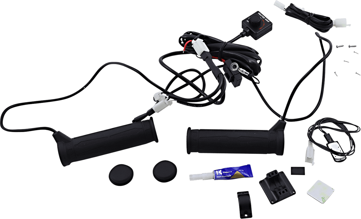 KOSO NORTH AMERICA 0631-0113 Heated Grip Kit with LED Indicator for Snow/ATV - Thumb Warmer