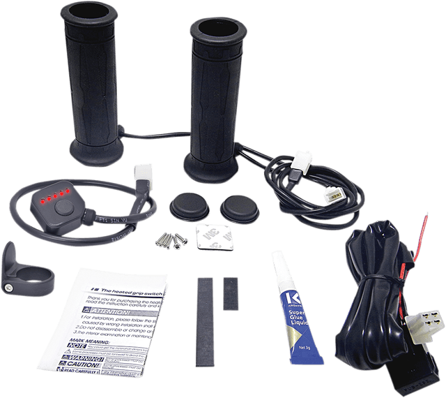 KOSO NORTH AMERICA 0631-0168 5 Level Twist Throttle Heated Grips - 1" — image 1 of 2