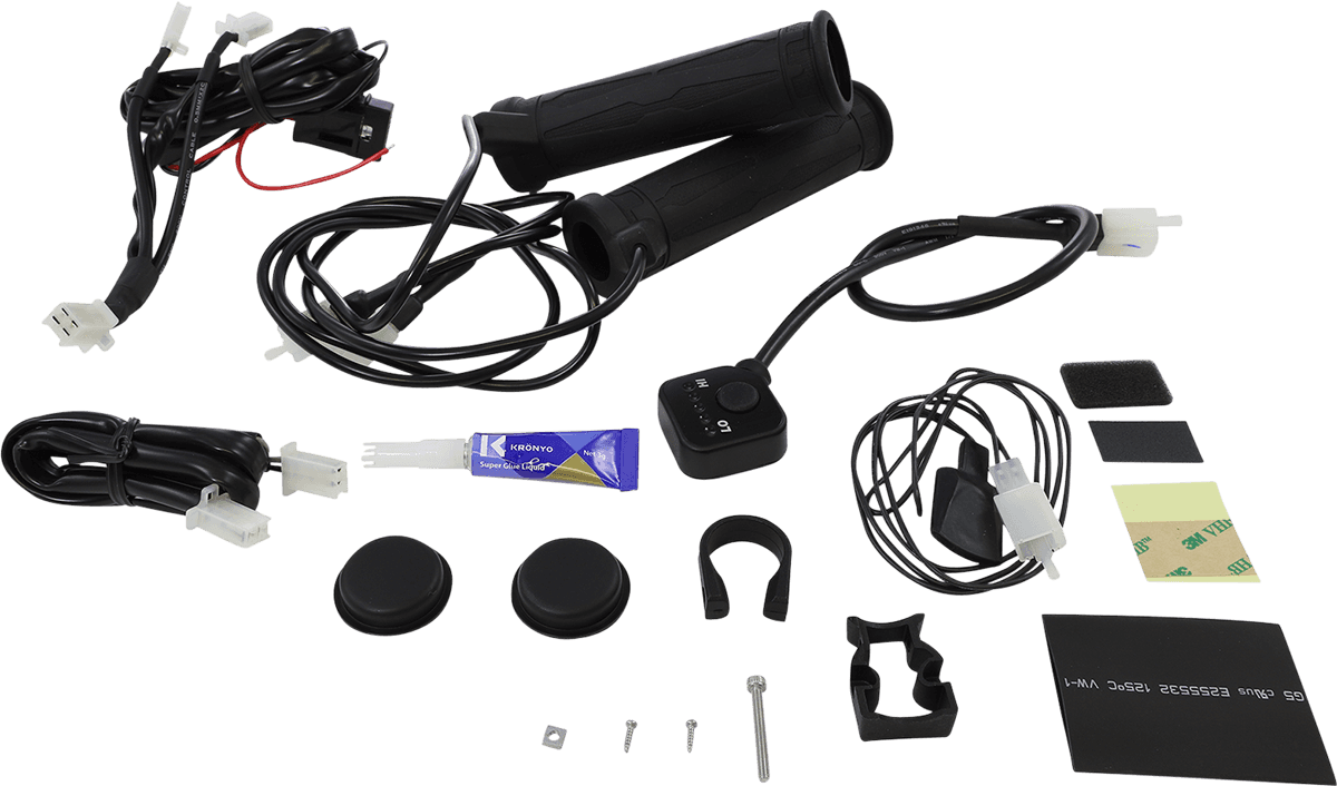 KOSO NORTH AMERICA 0631-0170 5 Level Thumb Throttle Heated Grips - 7/8" - Heated Thumb