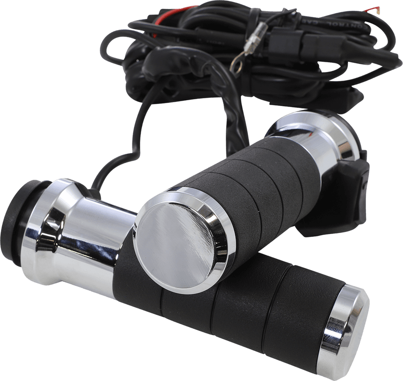 KOSO NORTH AMERICA 0631-0180 Titan-X Heated Grips - 1" - Chrome — image 1 of 3