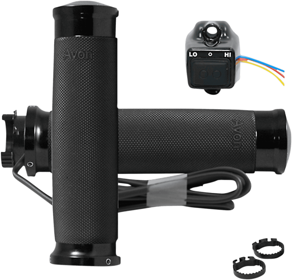 AVON GRIPS 0631-0211 Heated Grips - Custom Contour - Metric - Black