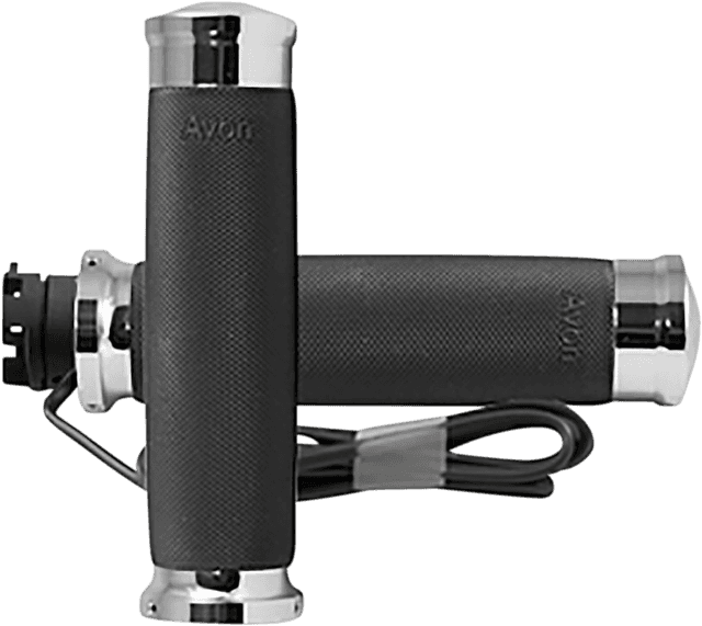 AVON GRIPS 0631-0218 Heated Grips - Custom Contour - Indian - Chrome