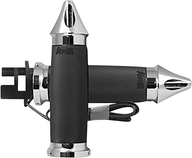AVON GRIPS 0631-0230 Heated Grips - Custom Contour - Spike - Indian - Chrome